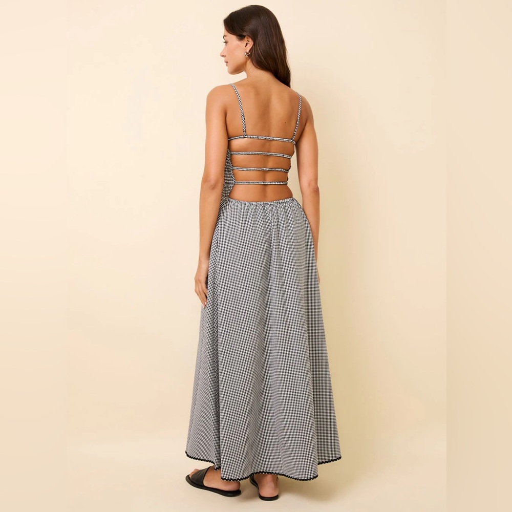 NWT Solid & Striped
Delta Midi Dress Noir Gingham - Picture 4 of 4